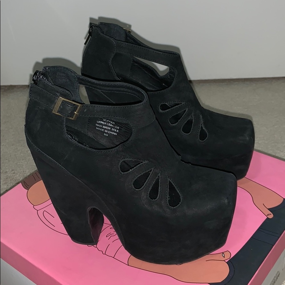 Jeffrey Campbell Cuffed Black Platform 7